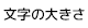 文字サイズ